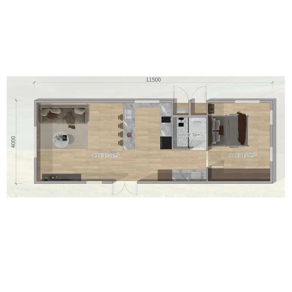 LK09 Light Steel Prefab House - 图片 2
