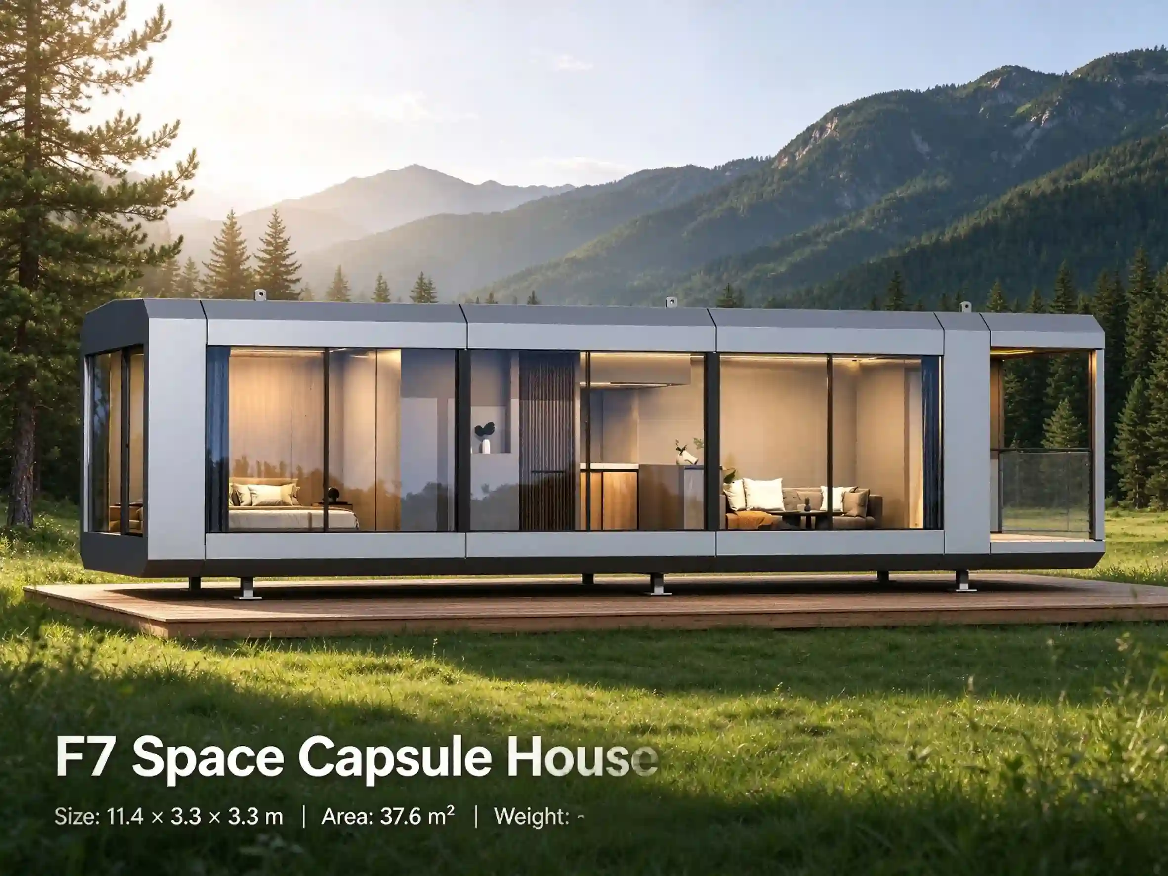 F7 Space Capsule House – 37.6 m² Modern Prefabricated Modular Home